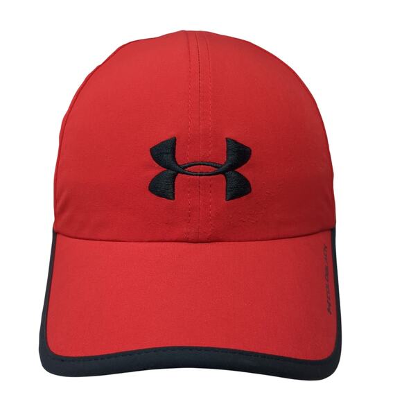 Under Armour Strapback Baseball Cap Red One Size Adjustable Embroidered - Picture 1 of 10